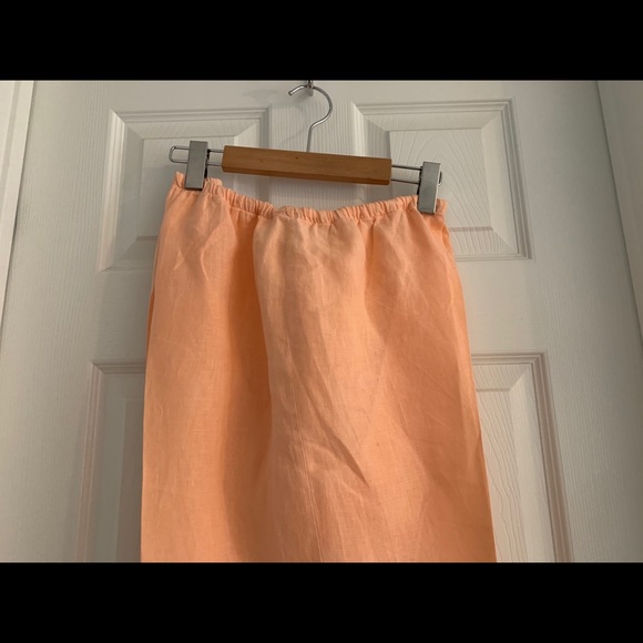 Plus size wide leg linen capris - Picture 2 of 8